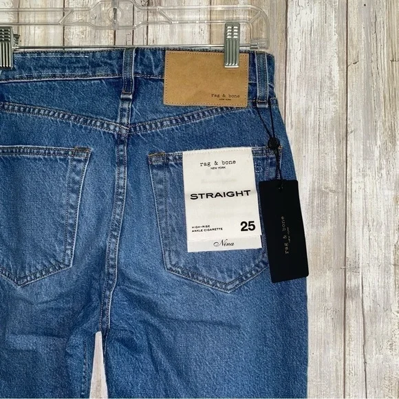 Rag & Bone Nina High Rise Cigarette Jeans Size 24 NWT Premium Denim - Picture 3 of 9